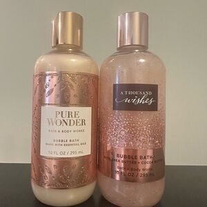 Bath & Body Works Bubble Bath Duo - Pure Wonder & A Thousand Wishes